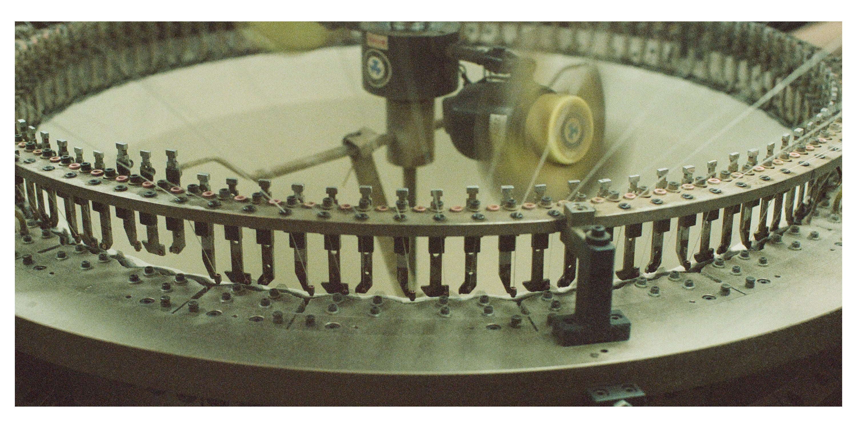 Our cotton being created from spool to fabric