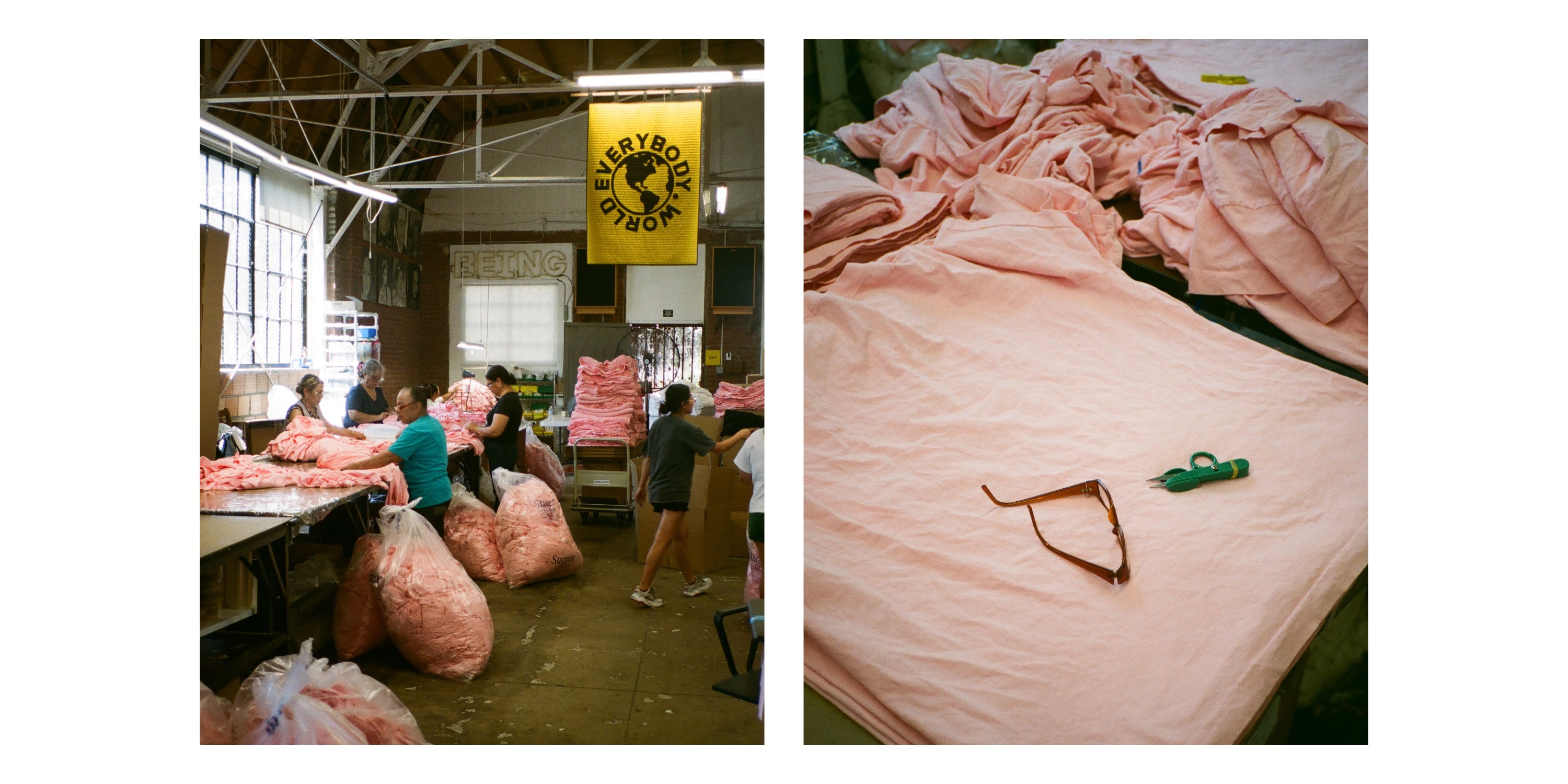 Workers at our warehouse working on a massive wholesale order