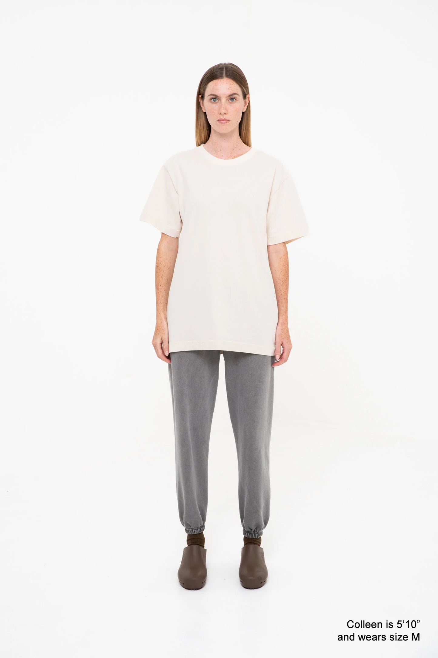 Colleen is 5'10" and wears size M