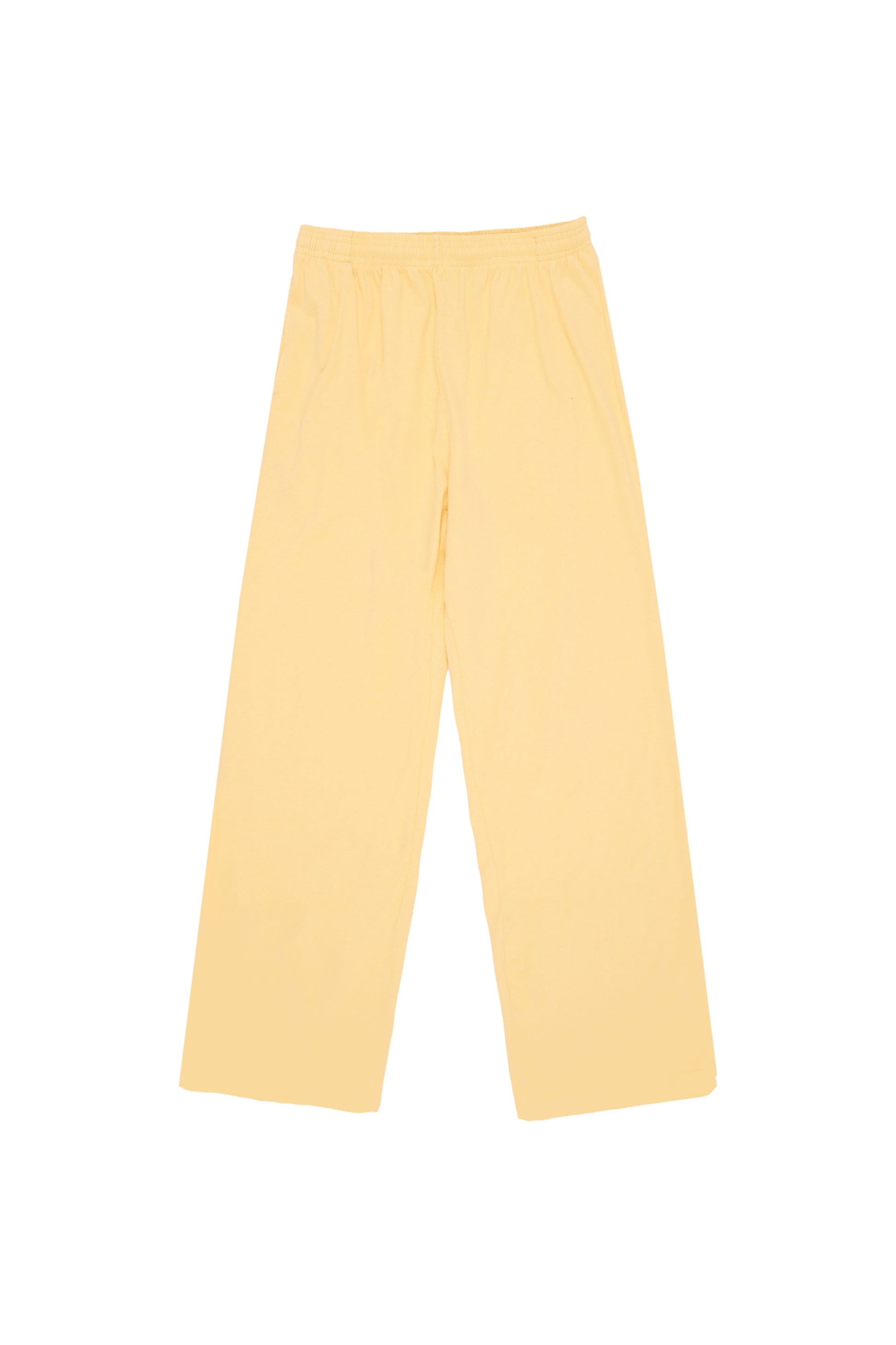 Flat lay shows the full length and straight leg of the relaxed-fit design.