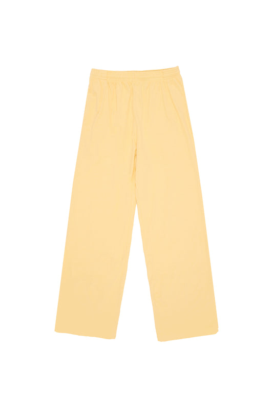Flat lay shows the full length and straight leg of the relaxed-fit design.