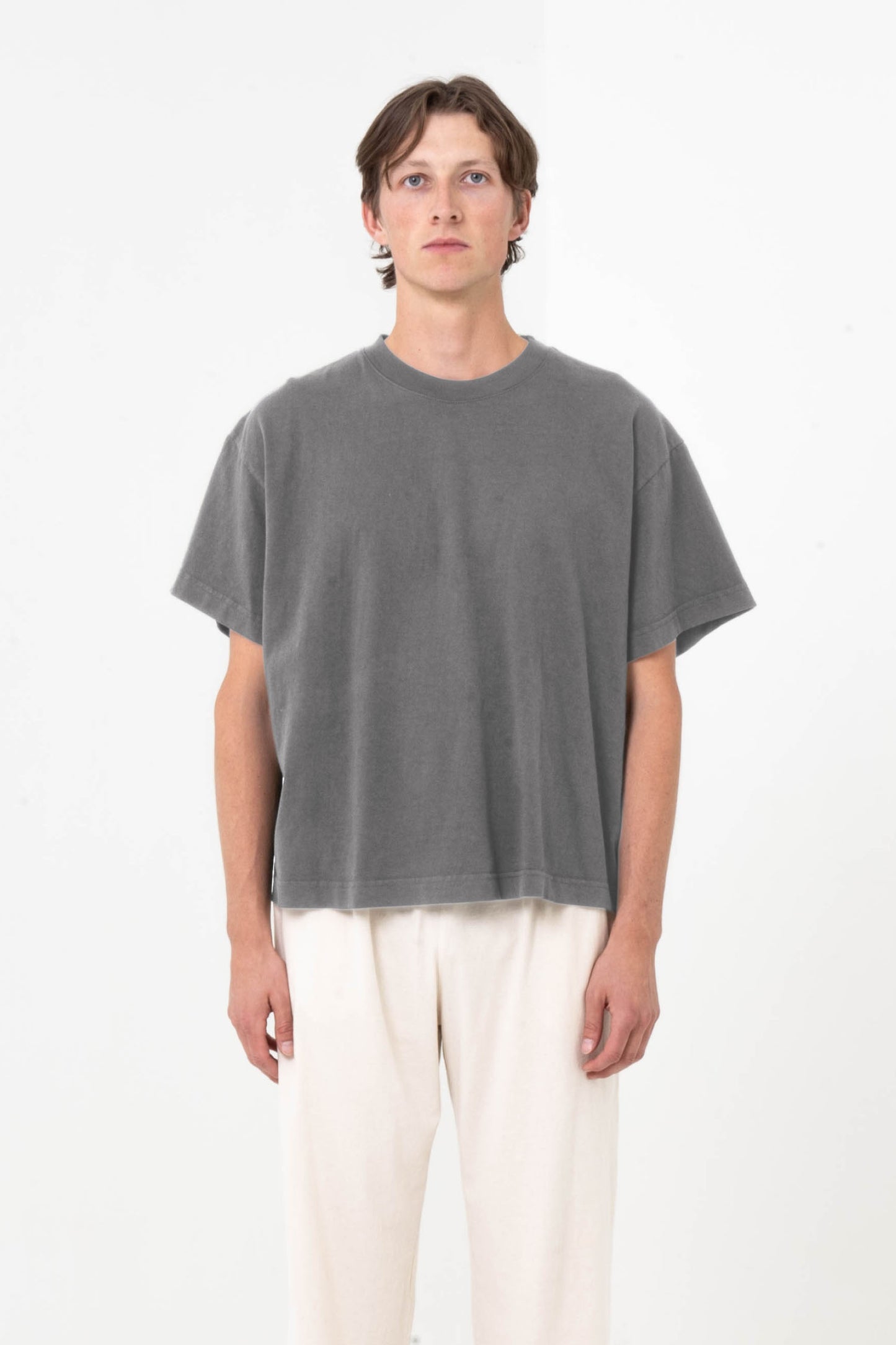 Overstock Ash Gray Boxier Trash Tee x 25