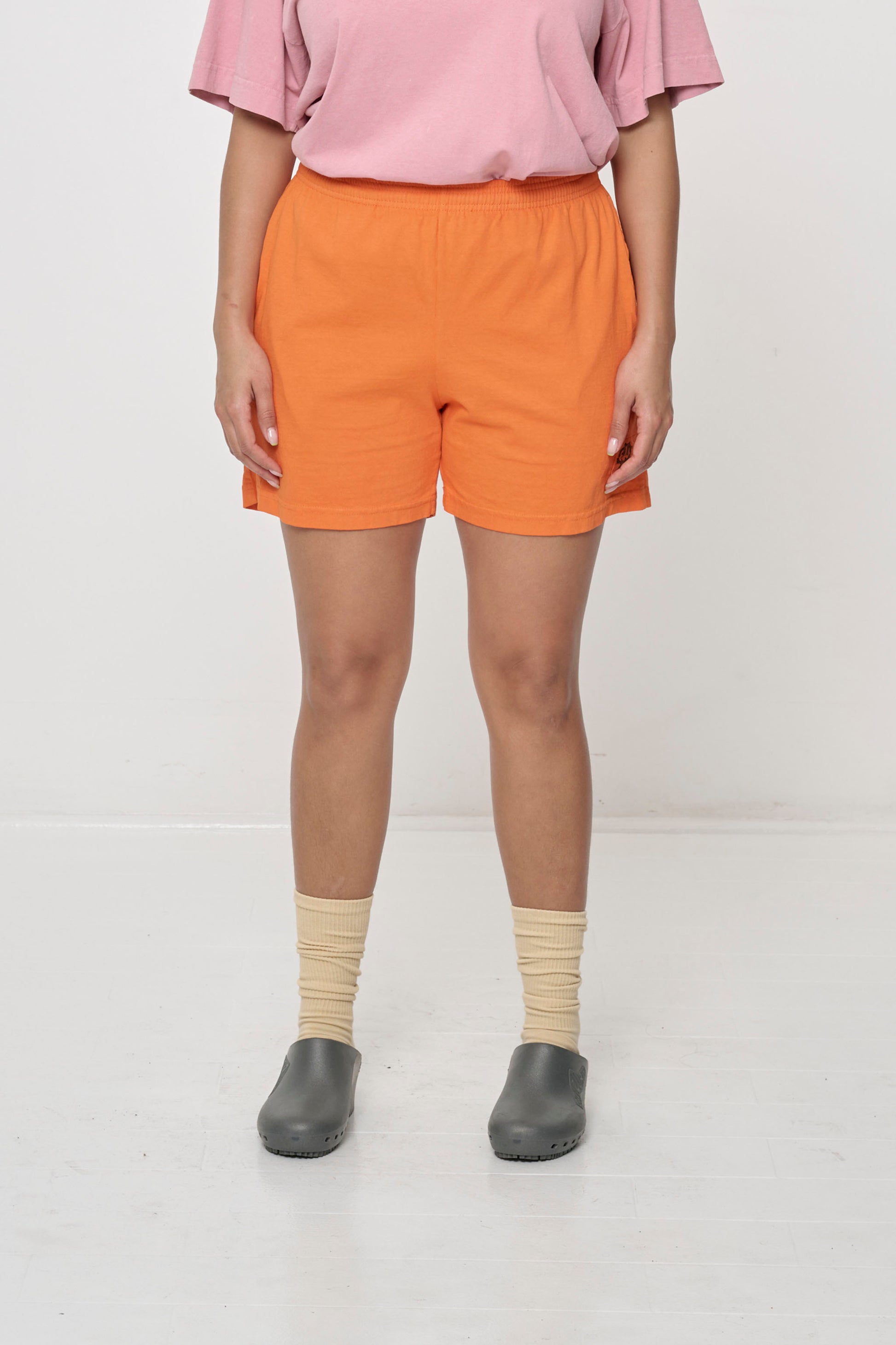 Everyday Shorts in Persimmon on model