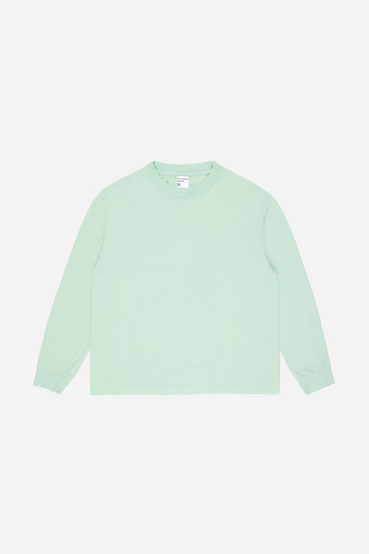 Long Sleeve Boxier Trash Tee in Sea Glass