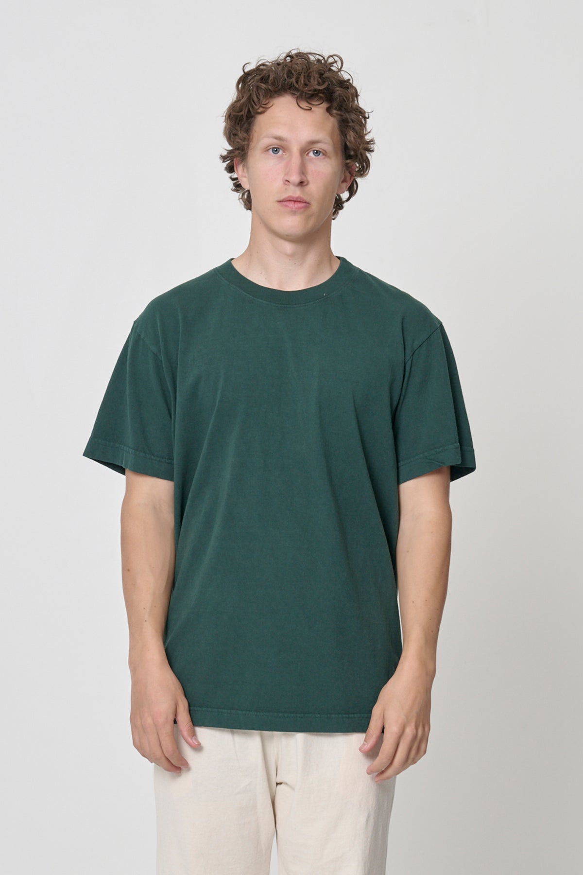 Short Sleeve Trash Tee in Spirulina on model