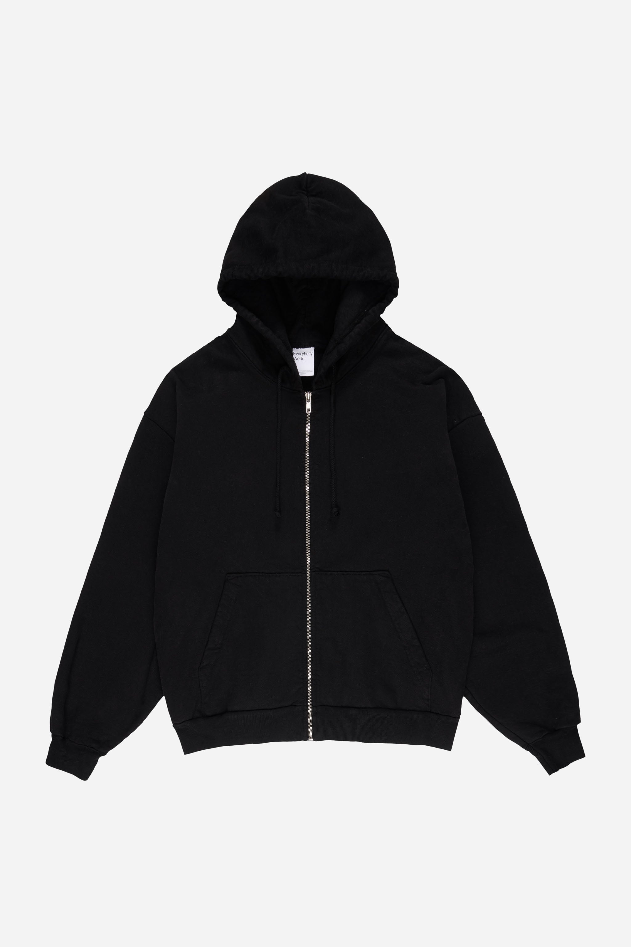 everyone cotton zip up hoodie (BLACK) | everyone